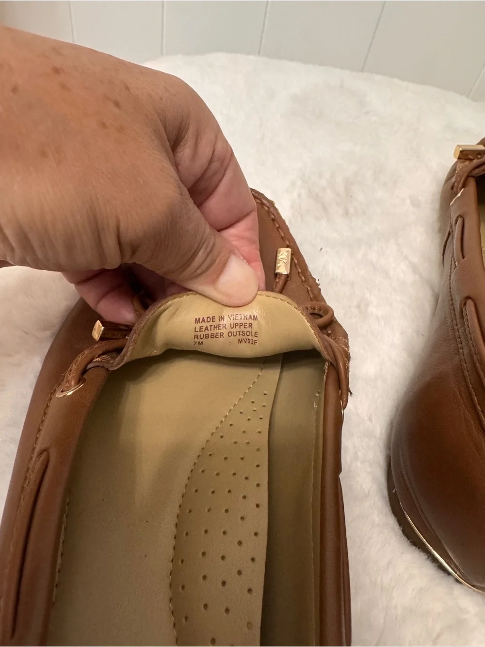 Michael Kors Brown Leather Moccasin Loafers